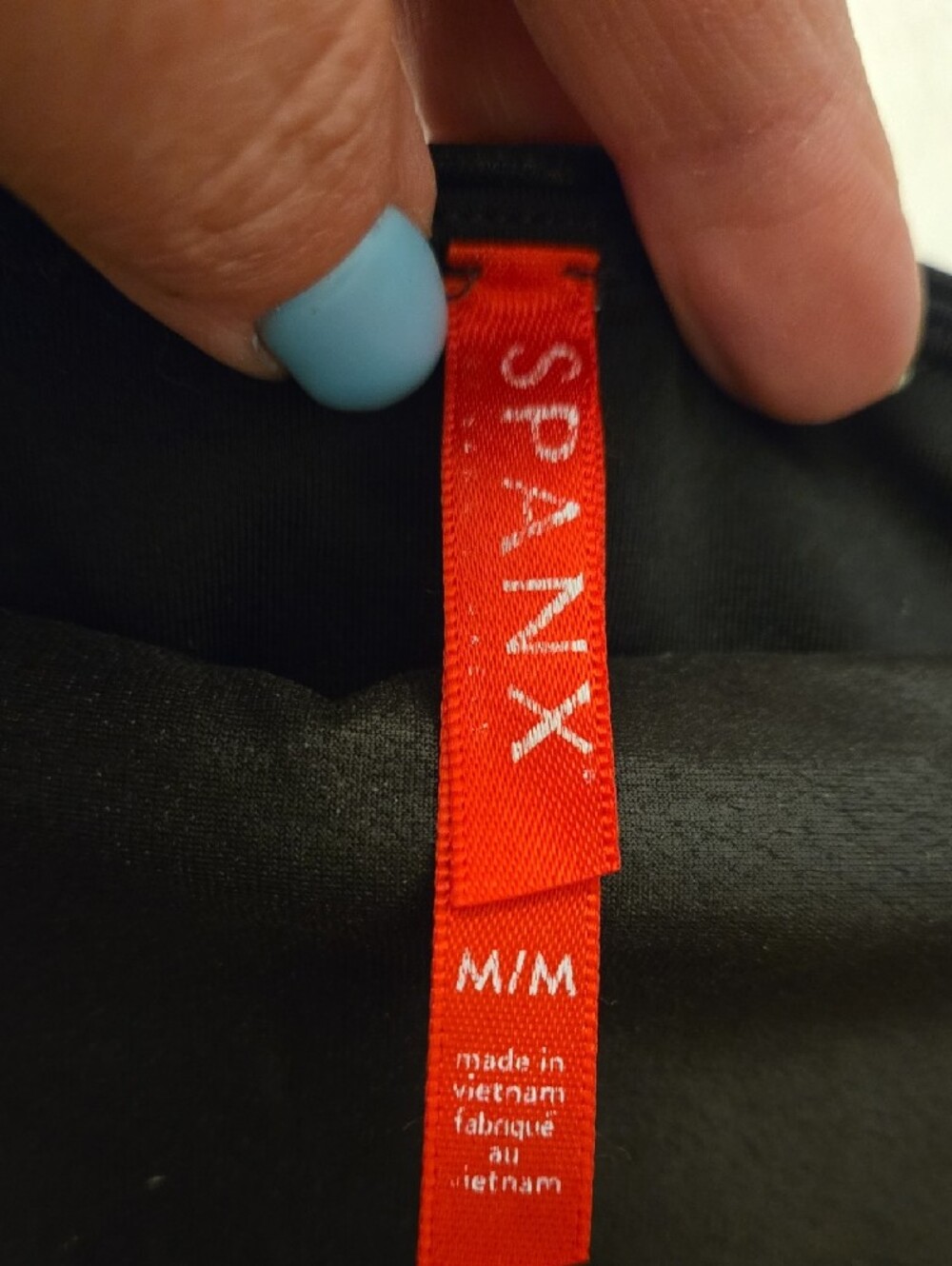 SPANX MED MOTO Black Leggings - Picture 2 of 5